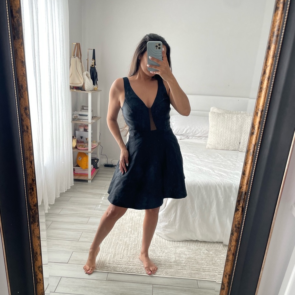 Speechless Black V-Neck Mini Dress